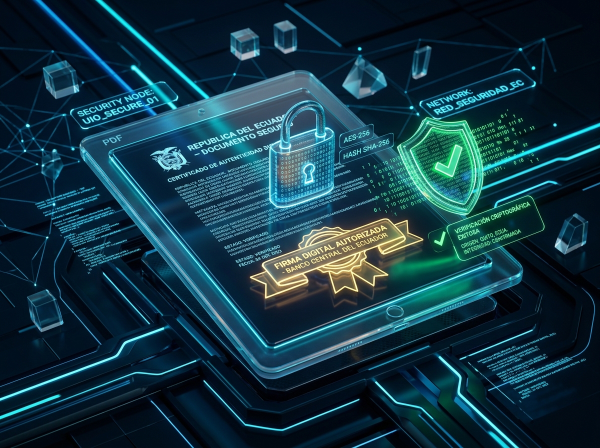 Seguridad Criptográfica y Firma Electrónica Ecuador - Banco Central, Security Data, ANFAC